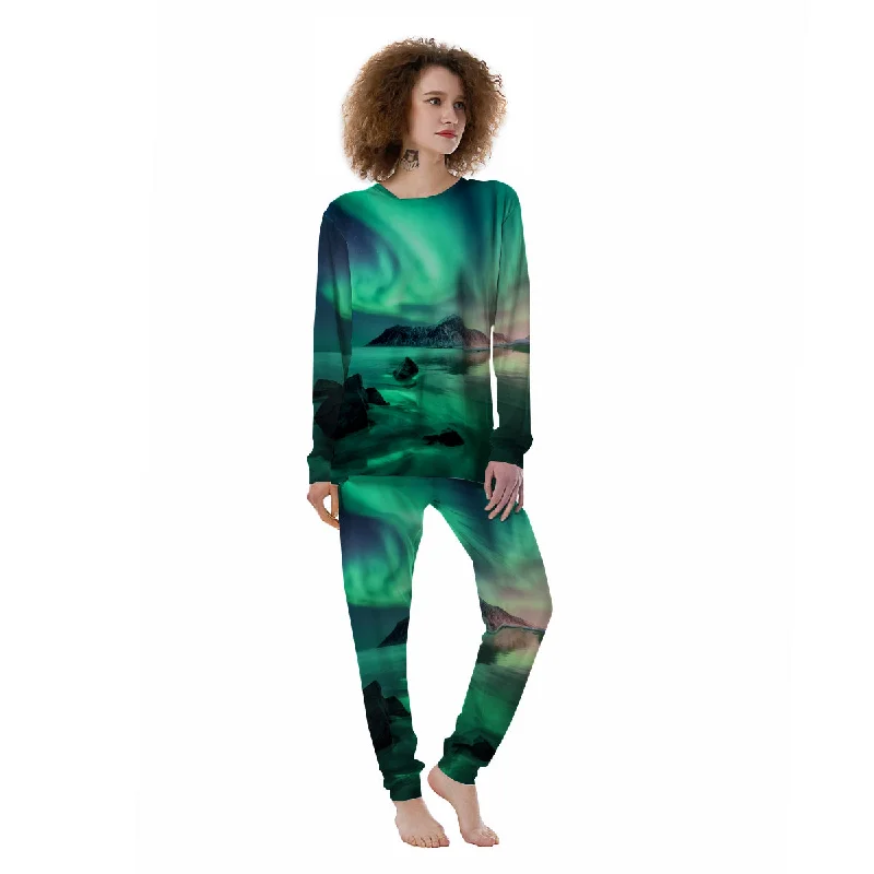 Aurora Northern Lights Print Women's Pajamas