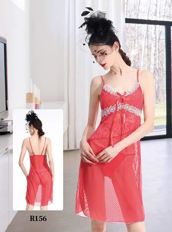 Khushi Print  Short Romantic  Nighty For Women - R156