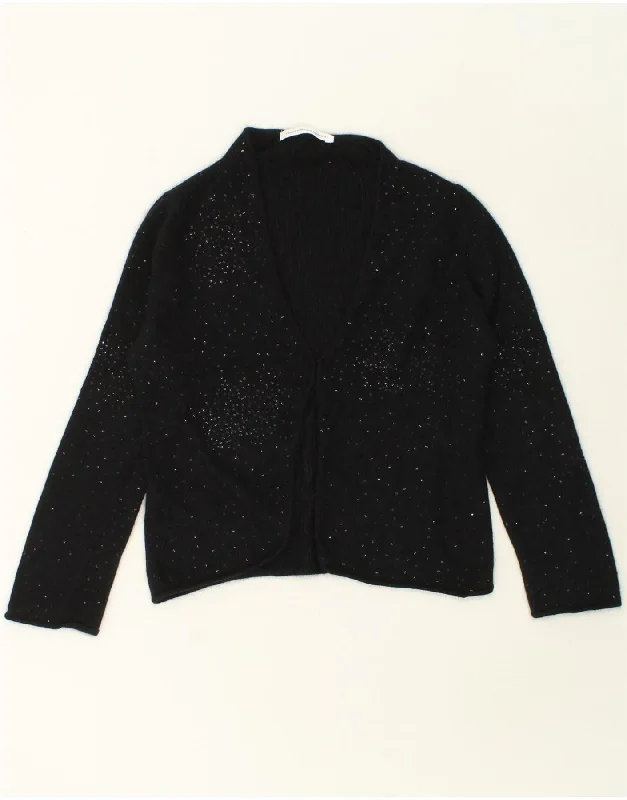 FENN WRIGHT MANSON Womens Cardigan Sweater UK 16 Large Black Spotted