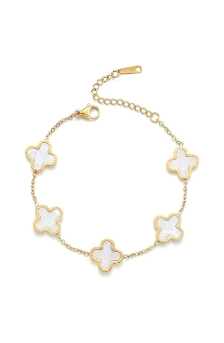 Gold Plated Lucky Clover Bracelet