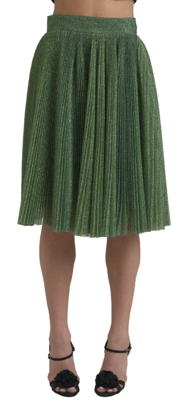 Dolce & Gabbana  Women's Green Pleated Skirt