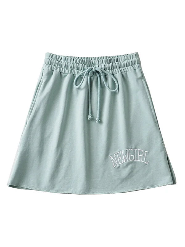 'Newgirl' Drawstring Mini Comfy Skirt (3 Colors)