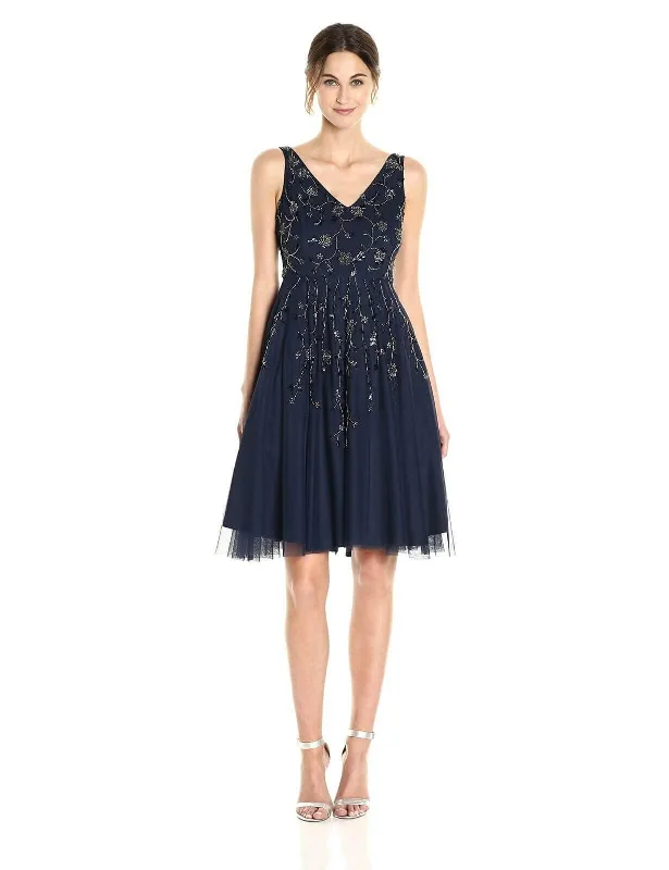 Adrianna Papell AP1E201275 Prom Short Sleeveless Cocktail Dress