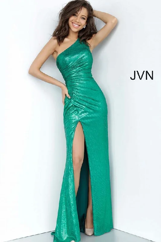 Jovani 4734 Long Formal One Shoulder Prom Gown