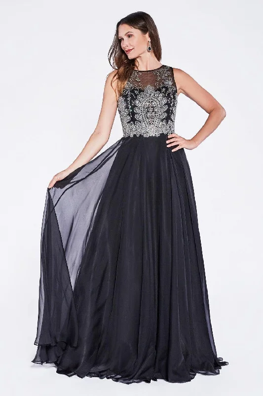 Cinderella Divine CD56 Long Prom Dress Sleeveless Evening Gown