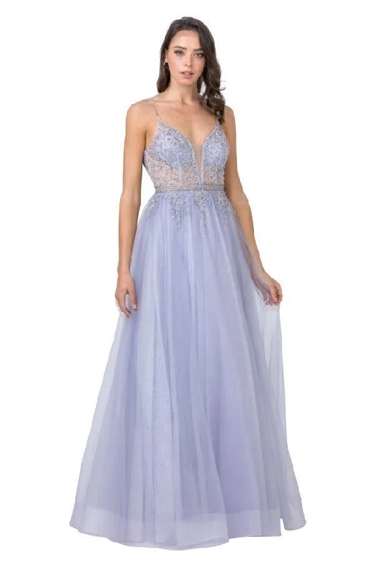 Long Prom Formal Beaded Evening Ball Gown