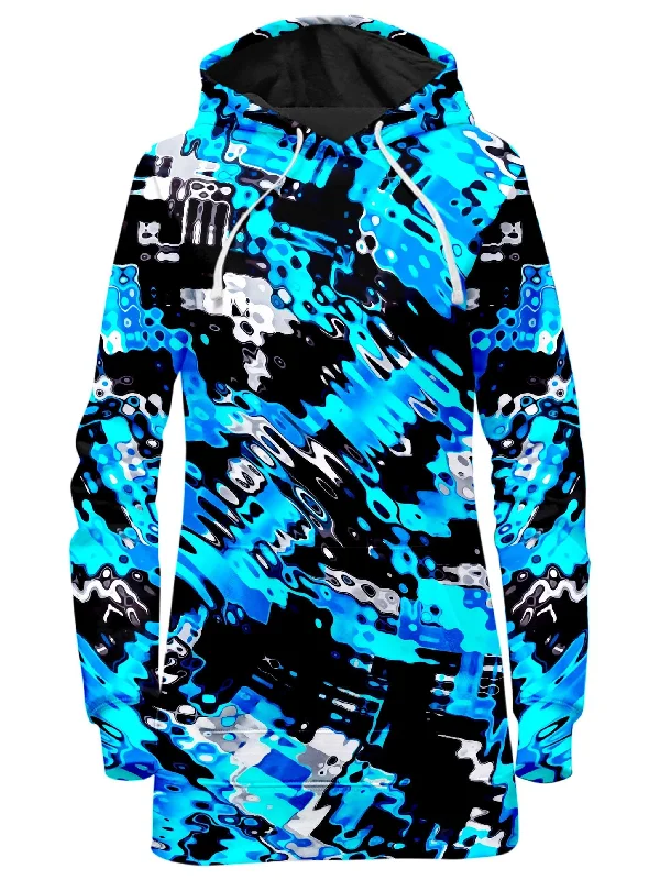 Aqua Rave Hoodie Dress