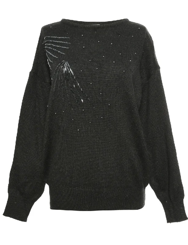 Embellished Jumper - M