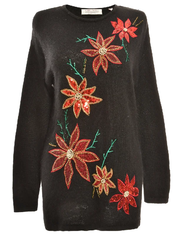 Embellished Jumper - M