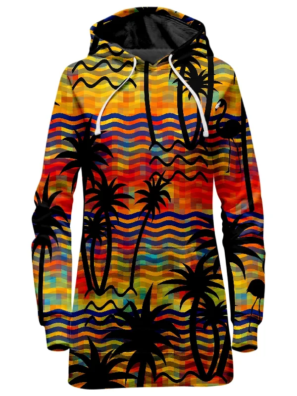 Flamingo Island Hoodie Dress