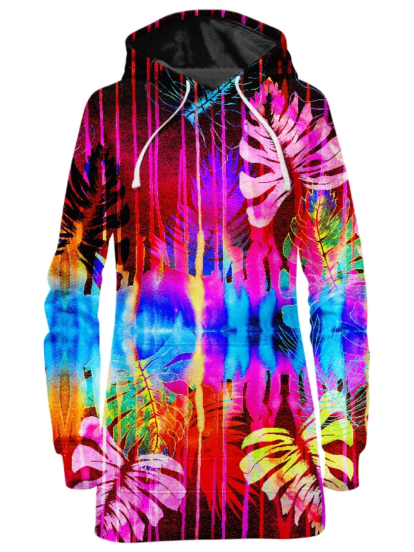 Fluorescent Jungle Hoodie Dress