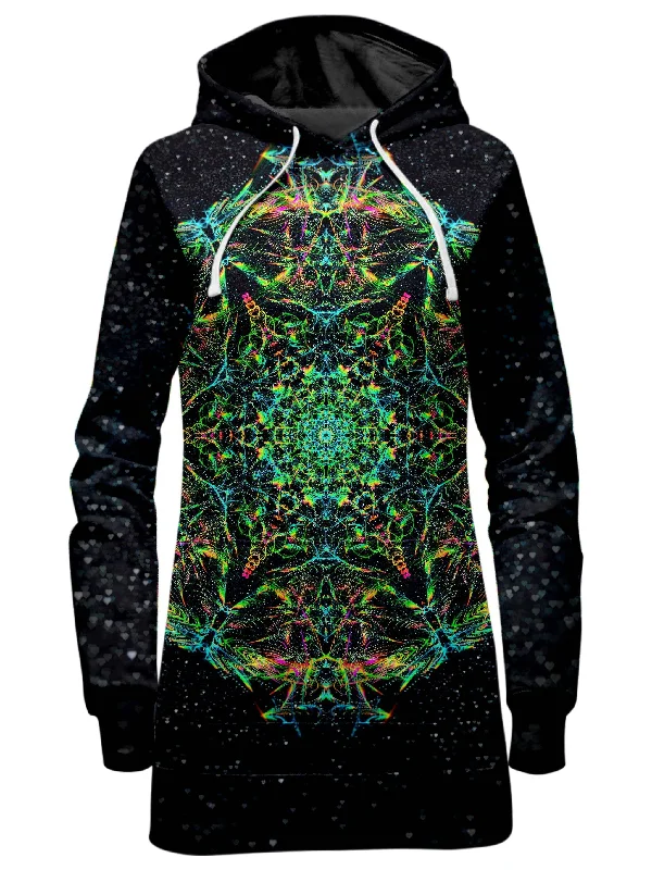 Green Prism Hoodie Dress