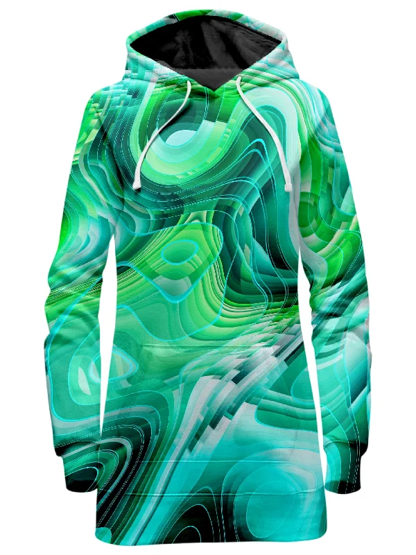 Green Schism Hoodie Dress