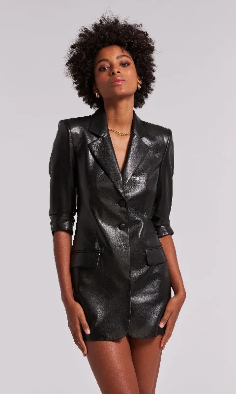 Trina Vegan Leather Blazer Dress