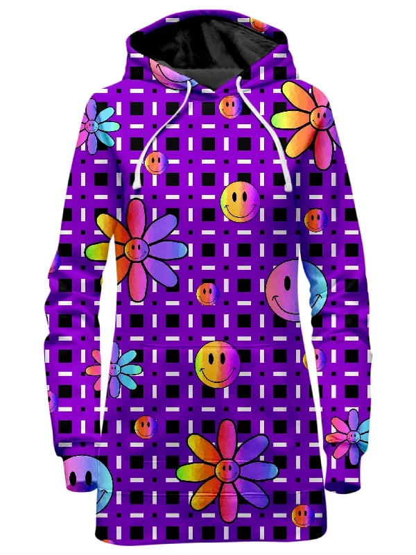 Happiness On Purple Hoodie Dress