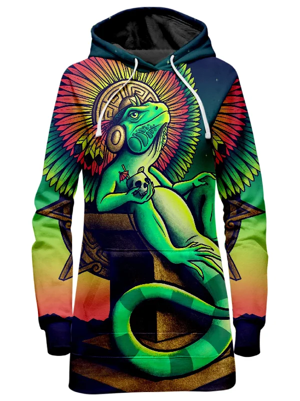 Iguana King Hoodie Dress