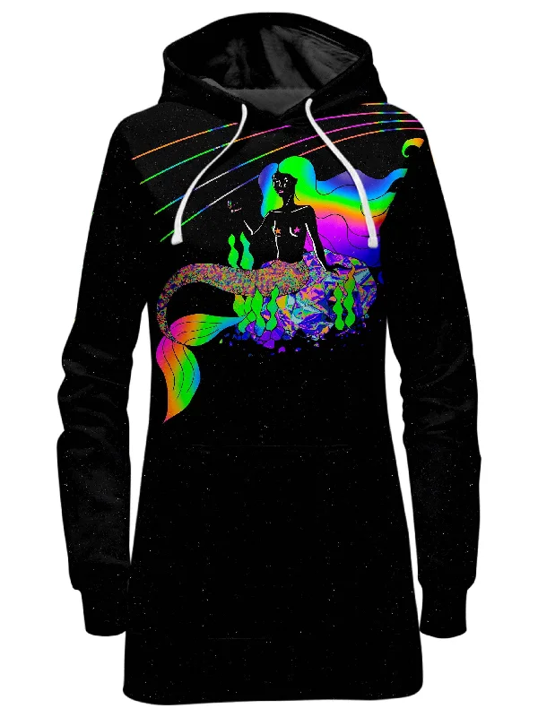 Neon Mermaid Hoodie Dress