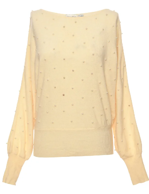 Pale Yellow Evan Picone Jumper - L