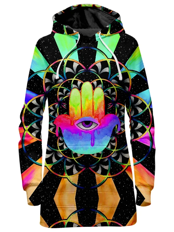 Psy Hamsa Hoodie Dress