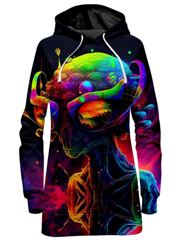 Psychedelic Alien Hoodie Dress