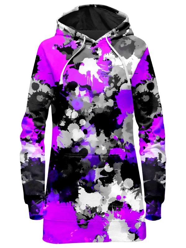 Purple Drip Hoodie Dress