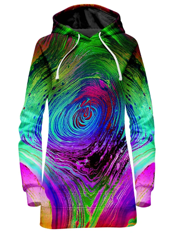 Rainbow Vortex Hoodie Dress