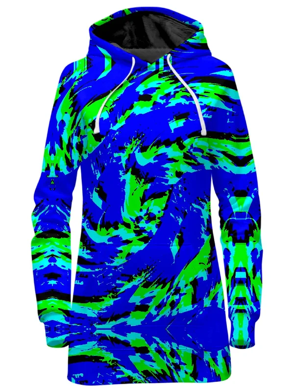 Sea Splatter Rave Graffiti Hoodie Dress