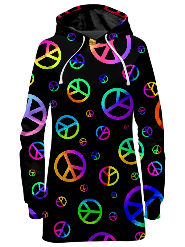 Signs of Peace Hoodie Dress