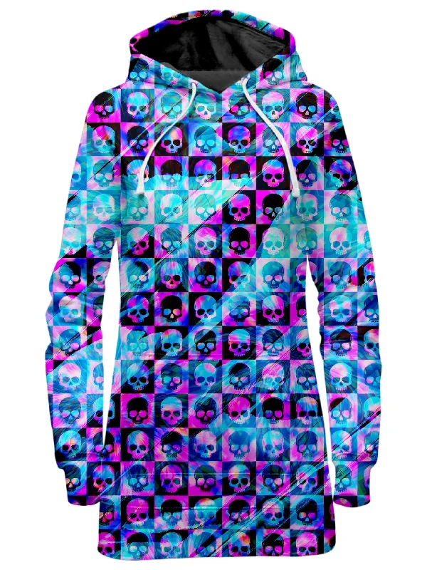 Skull Fam Blue Hoodie Dress