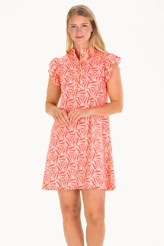 Sylvie Dress in Coral Kaleidoscope