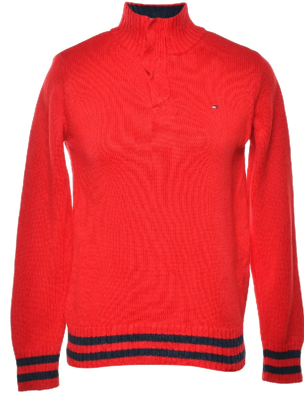 Tommy Hilfiger Quarter Zip Jumper - M