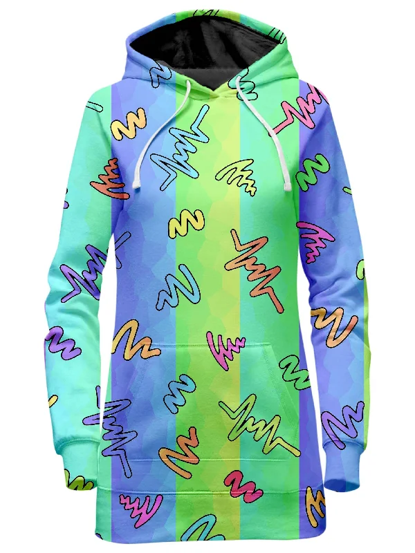 Trippy Doodles Hoodie Dress