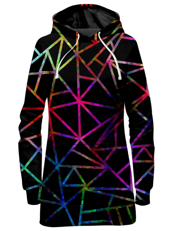 Webbed Geometric Hoodie Dress