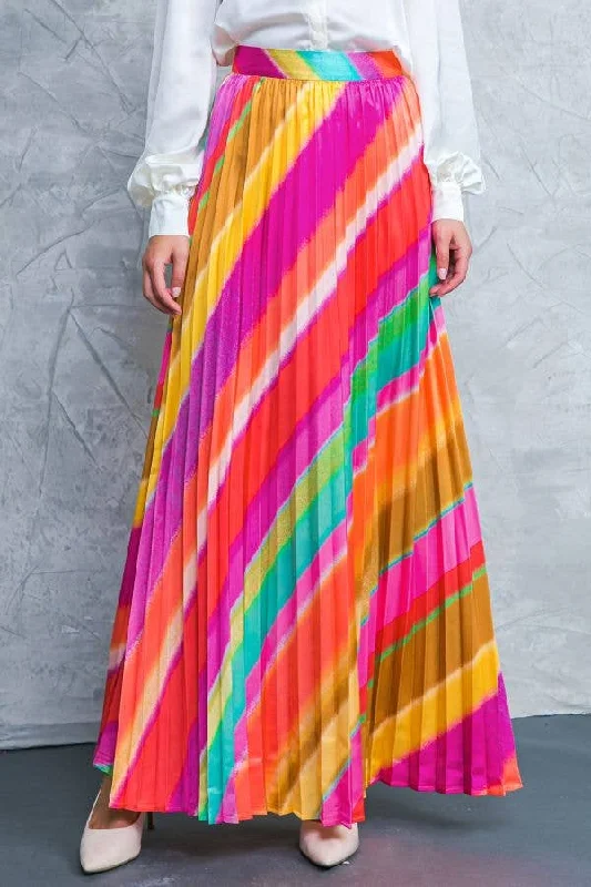 Aura Pleated Maxi Skirt