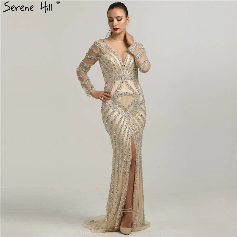 On Sale No Return No Refund   Evening Gown Designs Mermaid Beading Sequined LA6281