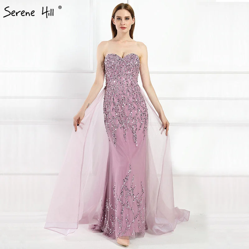 Mermaid Elegant Fashion Evening Dress Beading Sequined Sleeveless LA6215