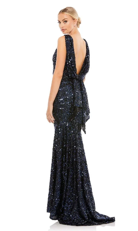 Cowl-Back Long Sequin Prom Dress: Mac Duggal 26331