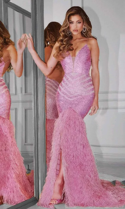 Portia and Scarlett: Captivating Sequined Mermaid Gown for Enchanting Occasions